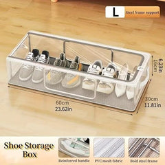 Clear Foldable Shoe Bag | Shoe Box Organizer | Transparent Shoe Rack | Dustproof Shoe Cover | Space-Saving Sneaker Box | Foldable & Easy to Clean | Storage Organizer Rack (1, Big)