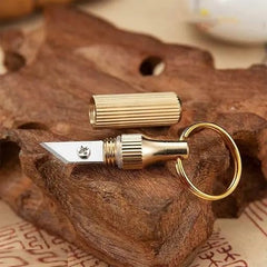 Stainless Steel Portable Pocket | Mini Brass Capsule | Compact Folding Tool for Women | Safety Tool | Pack of 2