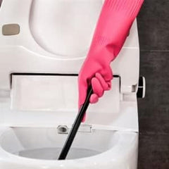 Dishwashing Gloves, Reusable Kitchen,Household and Industrial Cleaning Gloves, Long Sleeve, Thick Latex, Cleaning, Washing, Working, Painting, Gardening Gloves (Pink)