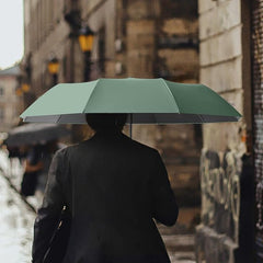 Umbrella for Men Women || Folding With Carabiner Handle || 10 Reinforced Ribles || Windproof and Sunproof || Auto Umbrella Big Size for Men/Women/Kids (Green)