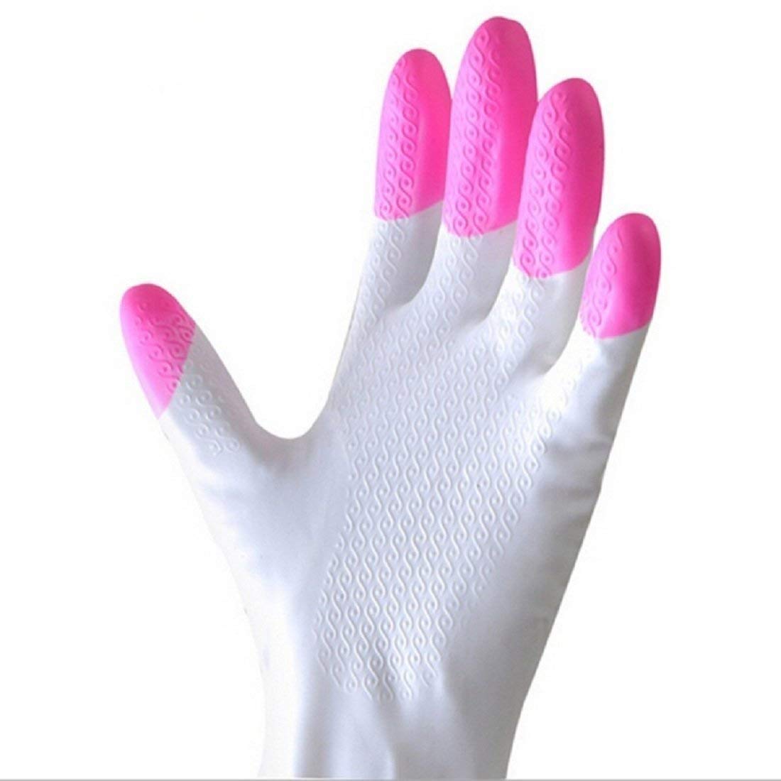Reusable Heavy Duty Hand gloves for Dishwashing, gardening, kitchen cleaning Non-Slippery & Durable Long Elbow Length(Inner cotton lining for comfort
