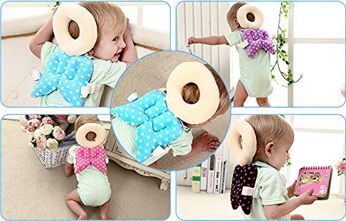 Cotton Baby Head Protector Baby Toddlers Head Safety Pad Cushion Baby Back Protection Prevent Toddlers Injured (Multicolor)
