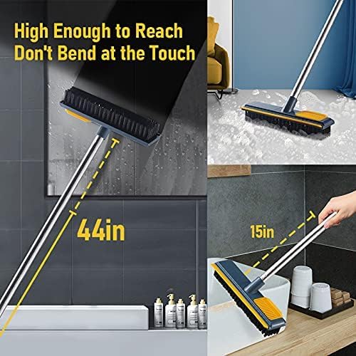 2 in 1 Dehydrated Floor Cleaning Mop 360 Rotatable Adjustable Self-Wringing Floor Cleaning Microfiber Mop Wet and Dry for Bathroom/Office/Home/Outdoor (Green)