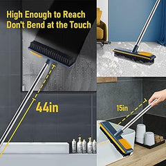 2 in 1 Dehydrated Floor Cleaning Mop 360 Rotatable Adjustable Self-Wringing Floor Cleaning Microfiber Mop Wet and Dry for Bathroom/Office/Home/Outdoor (Green)