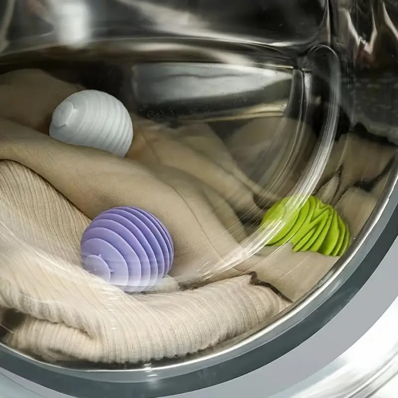 Laundry Anti-Tangle Washing Balls || Fabric Softener & Anti-Wrinkle Dryer Balls for Washing Machine || Reusable Washer Balls for Tangled-Free Clothing (3Pcs Washing Balls)