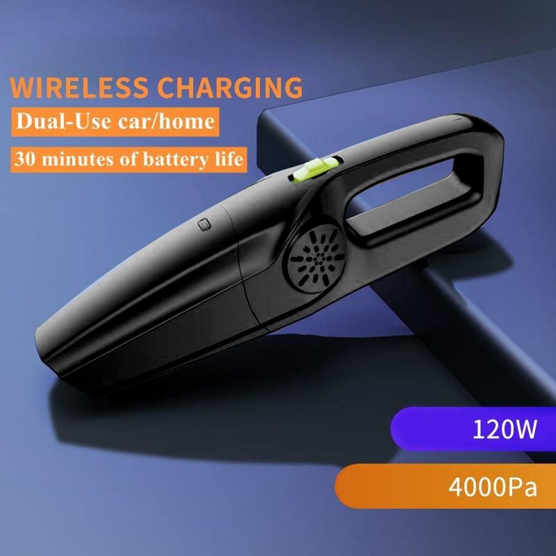 Cordless Vacuum for Home and Car 800W for Dry Vacuuming with USB Rechargeable Wireless Option (MoonBlack)