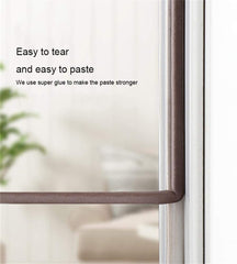 Door Seal D-Type Strip Weather Stripping Self Adhesive Foam for Doors and Windows, Soundproofing Weathers trip Gap Collision Avoidance (Pack of 2, Brown) (2)