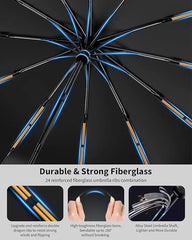 Umbrella for Men Women || Folding Umbrella With Carabiner Handle (Sky)