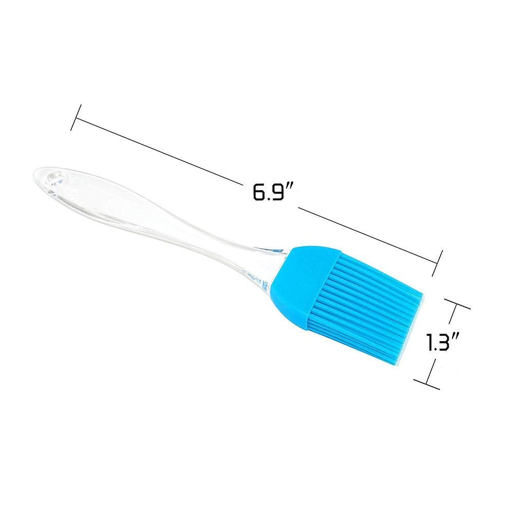 Silicon Oil Basting & Pastry Brushes for Grilling, Tandoor, Cooking, Baking, Glazing, BBQ Kitchen, Multicolor (Set of 2, Big, 9 inch Each)