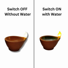 Water Sensor Eco-Friendly Led Diyas Candle E-Diya, (Pack of 4)
