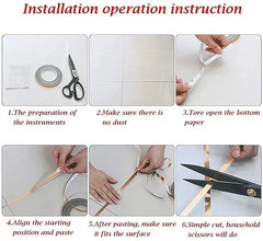 Tile stickers for flooring, tiles gap tape waterproof filling sticker