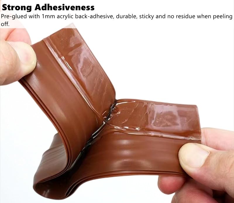 Silicon Bottom Sealing Strip Self Adhesive Door/Window Shield Tape Gap Filler Door Bottom Sealing Strip Guard Draft Stopper for Air Gap Cockroach, Insect, Bugs, Air & Dust (Brown)