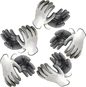 Anti Cutting Cut Resistant Hand Safety Gloves Cut-Proof Protection with Rubber Grade (5 pair)