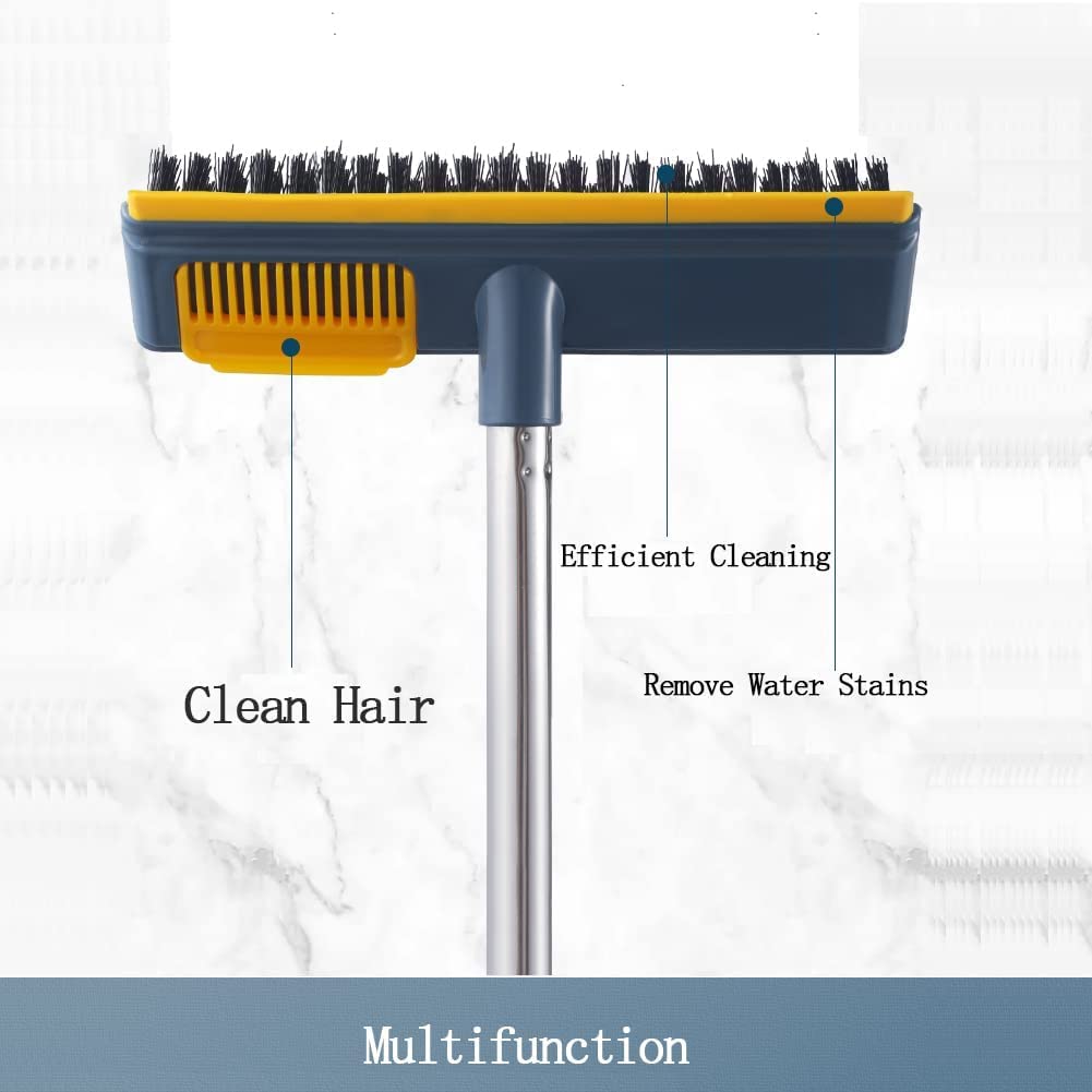 2 in 1 Dehydrated Floor Cleaning Mop 360 Rotatable Adjustable Self-Wringing Floor Cleaning Microfiber Mop Wet and Dry for Bathroom/Office/Home/Outdoor (Green)