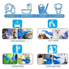 Cleaning Gloves | Reusable Heavy Duty Rubber Gloves for Household Cleaning, Dish Washing, Gardening & Car Washing | Blue (Pack of 2)