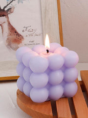Bubble Cube Candle Premium Unscented Bubble Cube Candle Hand-Poured (2 pc)
