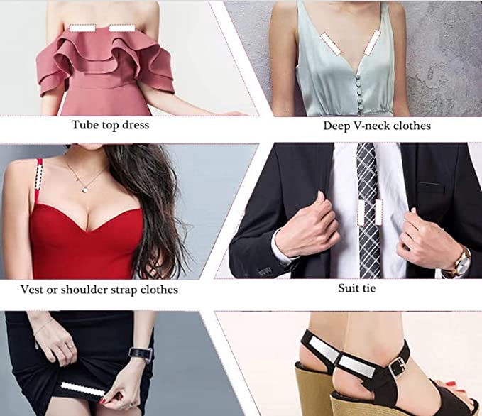 Double Sided Tape for Clothes Fashion Dressing Tape/Invisible Double-sided Body Tape, Clothing Bra Strip, Bikini Tape for Women, Body Clothing Stickers (36 Pack)