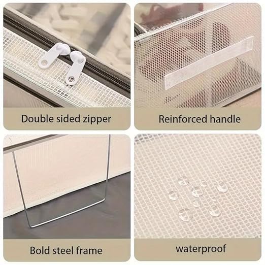 Clear Foldable Shoe Bag | Shoe Box Organizer | Transparent Shoe Rack | Dustproof Shoe Cover | Space-Saving Sneaker Box | Foldable & Easy to Clean | Storage Organizer Rack (1, Big)