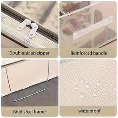 Clear Foldable Shoe Bag | Shoe Box Organizer | Transparent Shoe Rack | Dustproof Shoe Cover | Space-Saving Sneaker Box | Foldable & Easy to Clean | Storage Organizer Rack (1, Big)