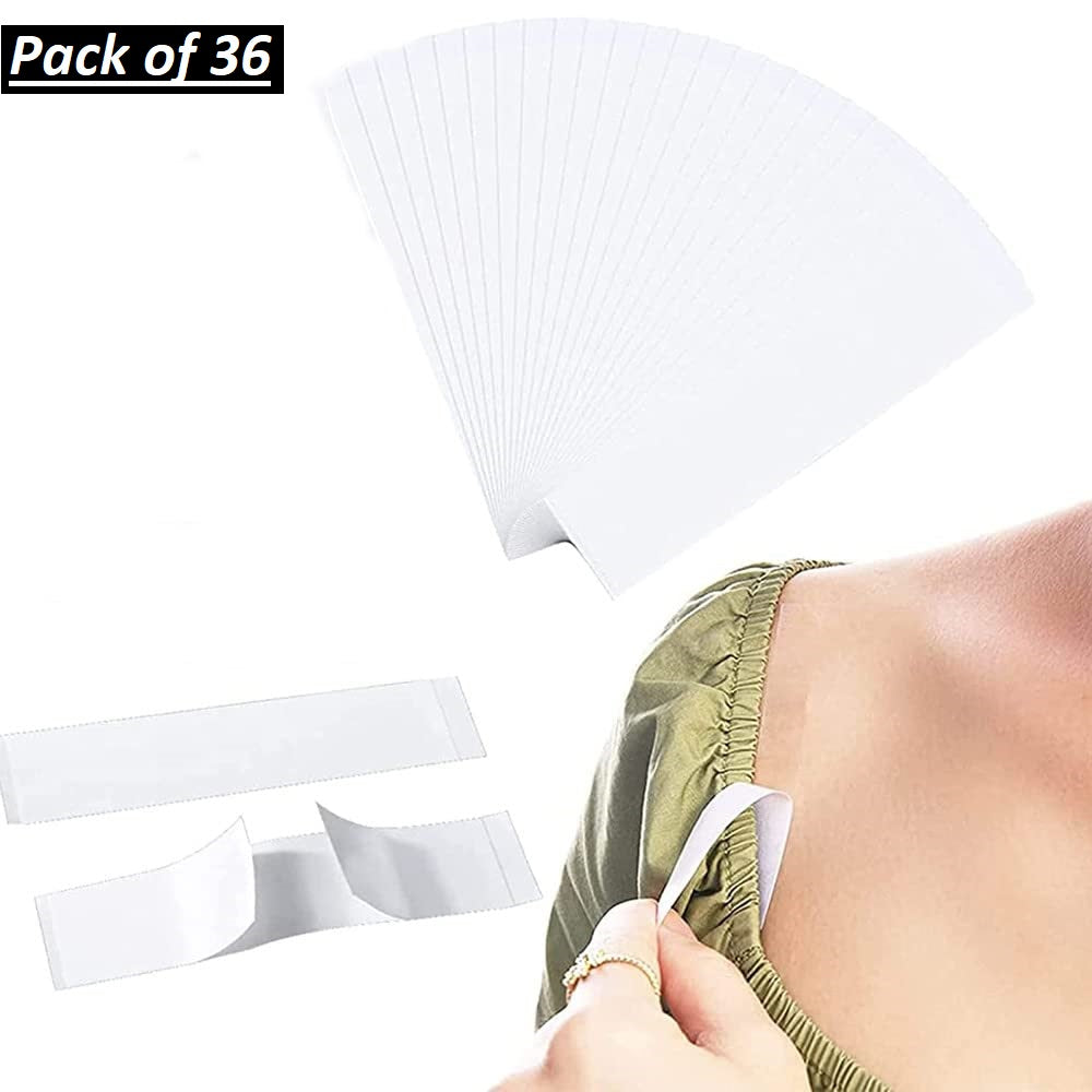 Double Sided Tape for Clothes Fashion Dressing Tape/Invisible Double-sided Body Tape, Clothing Bra Strip, Bikini Tape for Women, Body Clothing Stickers (36 Pack)