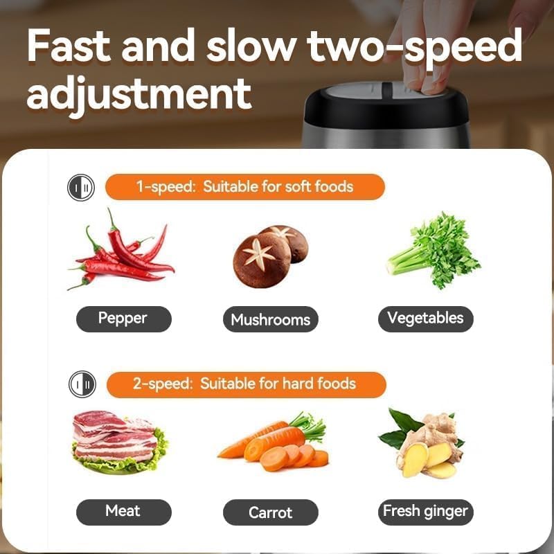 Stainless Steel Electric Meat Grinders with Bowl for Heavy Kitchen Food Chopper(2 Liter)