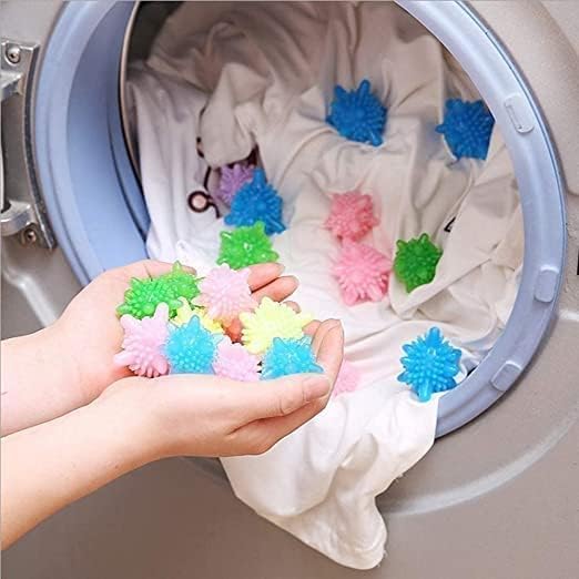 Reusable Washer Balls, Enhance Machine Cleaning with Tangle-Free Scrubbing Power and Soften Clothes Using Colorful Silicone Dryer Balls, Laundry Washing Balls (Pack of 10)