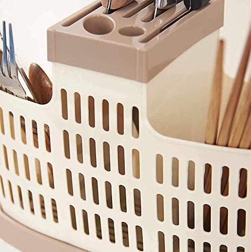 Plastic Multi Functional Chopsticks Holder Kitchen's Spoons, Knife & Other Cutlery Storage Holder Stand with Removable Draining Tray