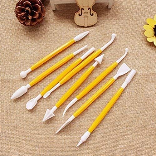 Package of 8 with 16 Different Shapes Exclusive Modeling Set for Fondant Gum Paste Sugar Craft and Cake Decoration Clay Modelling Tools Set, multi color