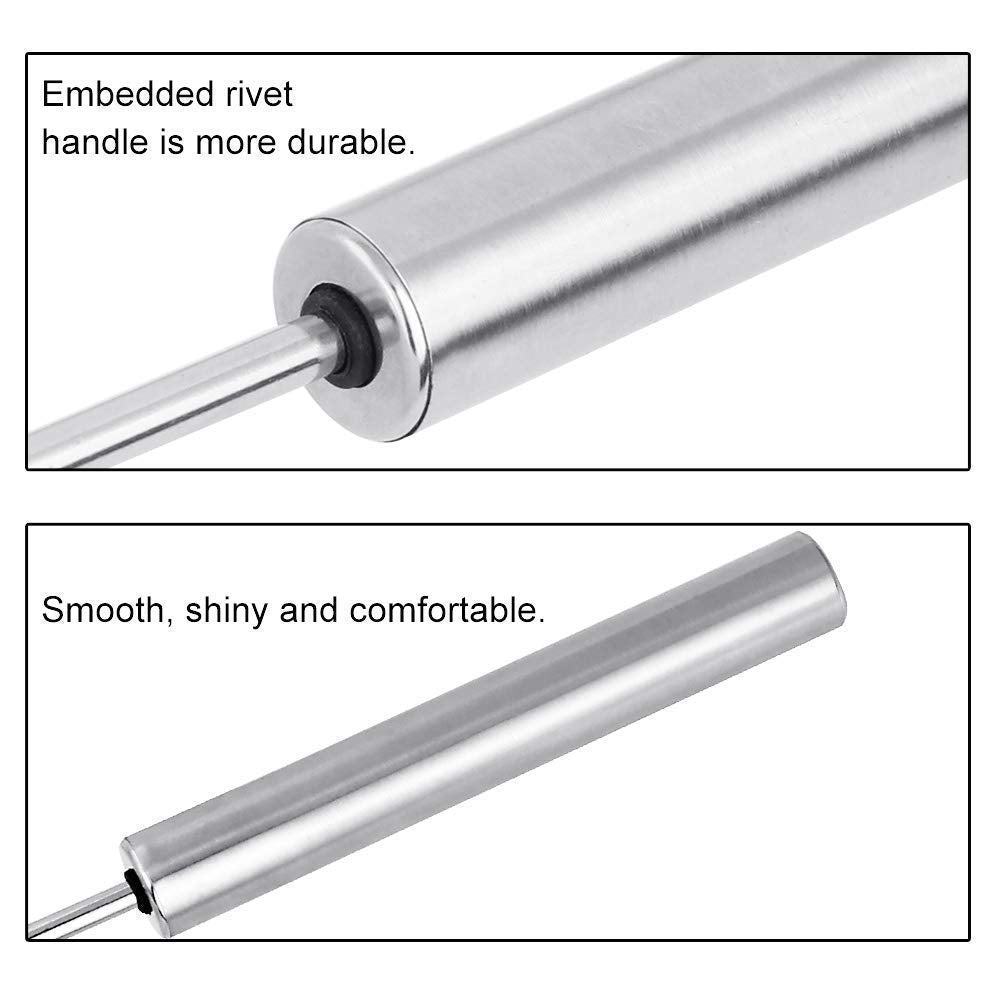 Portable Hand Blender Machine for Kitchen Stainless Steel Mini Handheld Drink Frother Former Mixing Coffee,Hot Milk,Latte Coffee,Stirrer Egg Beater (Silver- Steel)