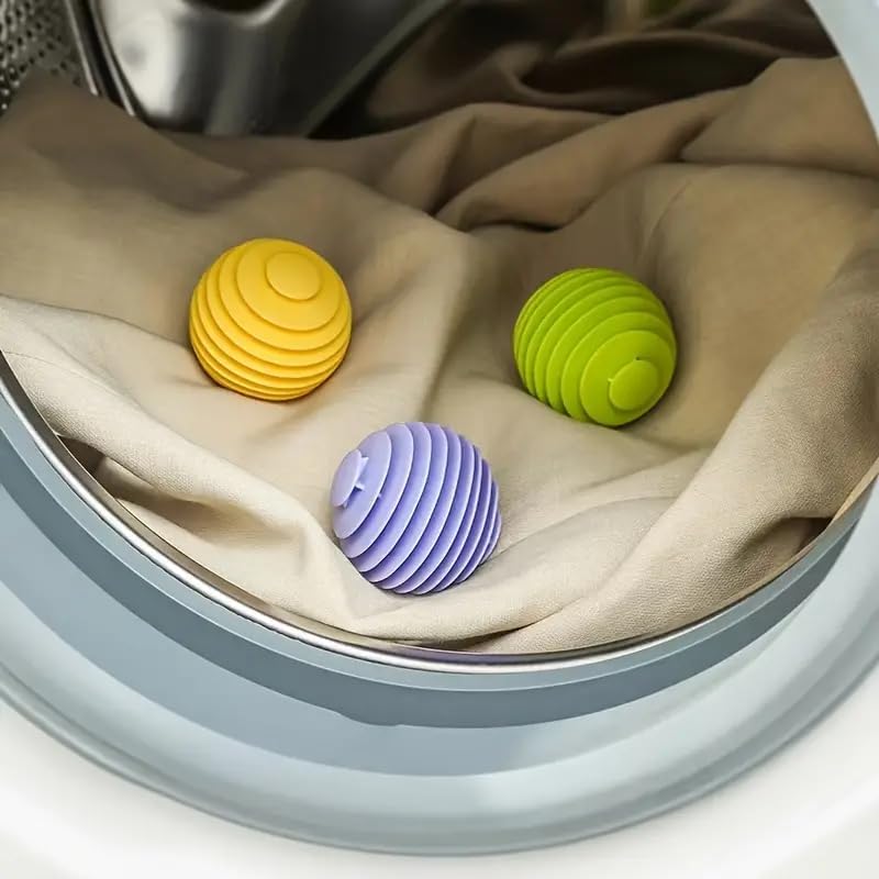 Laundry Anti-Tangle Washing Balls || Fabric Softener & Anti-Wrinkle Dryer Balls for Washing Machine || Reusable Washer Balls for Tangled-Free Clothing (3Pcs Washing Balls)