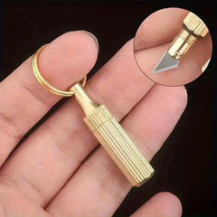 Stainless Steel Portable Pocket | Mini Brass Capsule | Compact Folding Tool for Women | Safety Tool | Pack of 2