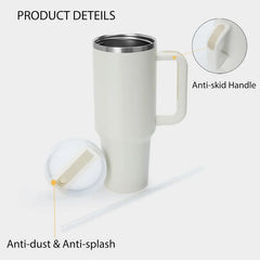 Tumbler With Handle and Straw Lid