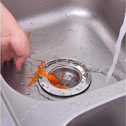 Stainless Steel Household Kitchen Sink Strainer Jali for Home Bathroom Kitchen Shower Blockage-Proof Hair Stoppers Drain Sink Colander Floor Drain