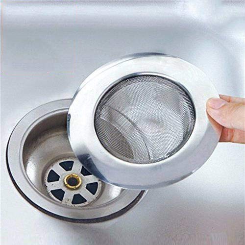 Stainless Steel Household Kitchen Sink Strainer Jali for Home Bathroom Kitchen Shower Blockage-Proof Hair Stoppers Drain Sink Colander Floor Drain