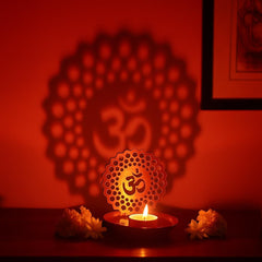 1 piece Golden Om Shadow Tea Light Candle