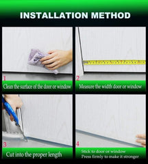 Silicone Adhesive 3 Meter Door Gap Seal Strip Weather Sealing Bottom Door Tape Waterproof Insects dust, Stop air, soundproof Window Sealing Door Draft Stopper