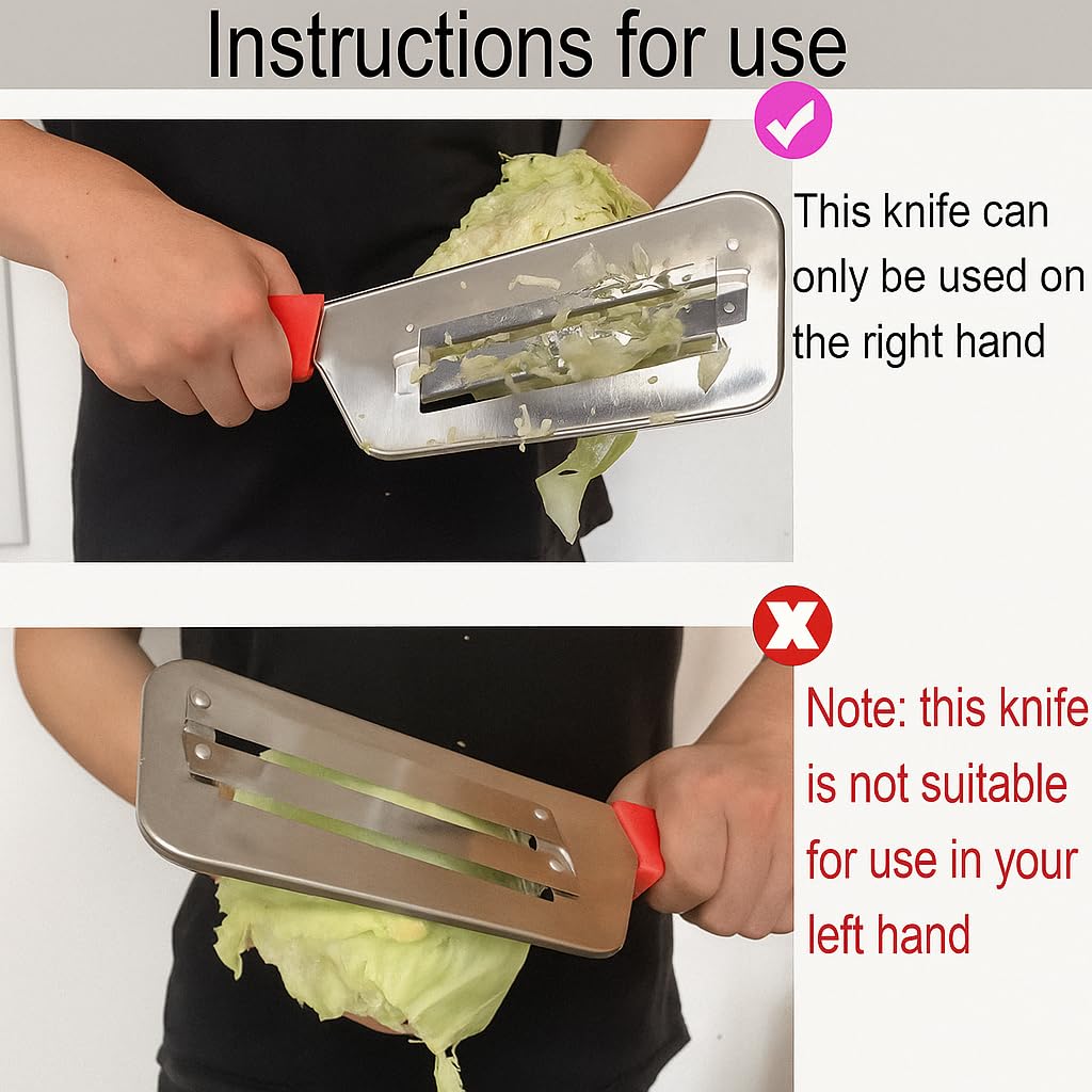 Modern Cabbage Shredder & Kitchen Grater – Stainless Steel Knife, Fruit Chopper, Coleslaw Cutter, Red Cabbage Slicer