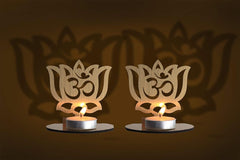 1 piece Lotus Shape Om Diya Candle|Lotus Shape Om Diya