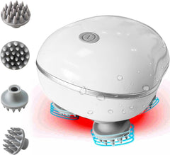 Gifts for Men Women Electric Scalp Massager, Hair Kneading Massager, Smart Head Massage Scalp with 4 Massage Heads Deep Clean and Stress Relax, Body Massager for Muscles Shoulder Calf