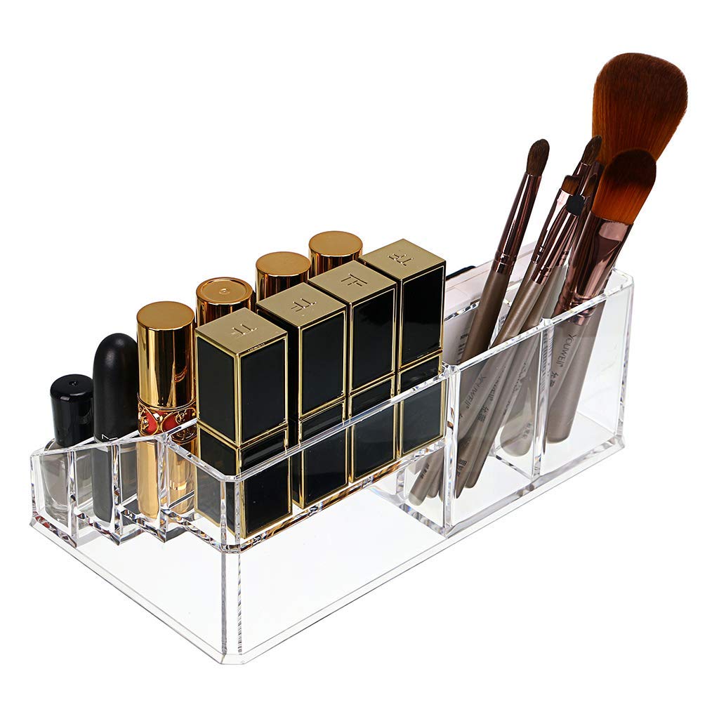 Acrylic Makeup Cosmetic Organizer, 16 Sections Cosmetic Lipstick Makeup Organiser Display Storage Stand Holder