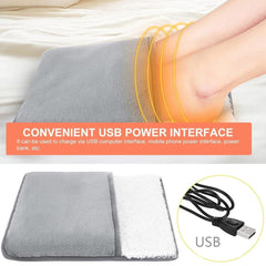 Household Foot Heating Pad with USB Electric Heated Warmer, Large Pocket Design for Winter Comfort, Constant Temperature Soft Warmer for Home, Office, and Dorm Energy Efficient Use