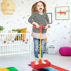 Pogo Stick Toys for Boys Girls, Indoor & Outdoor Bouncing Jumper for Toddlers Age 3 and Up Garden Toys, Safe & Durable Foam Bungee Jumping Stick Makes Squeaky Sounds Improves Balance