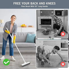 2 in 1 Floor Tiles Cleaning Brush with Wiper 120° Rotating