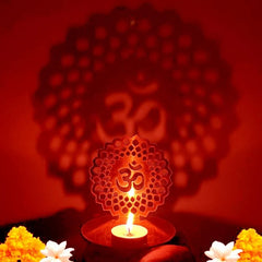 1 piece Golden Om Shadow Tea Light Candle