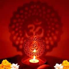 1 piece Golden Om Shadow Tea Light Candle