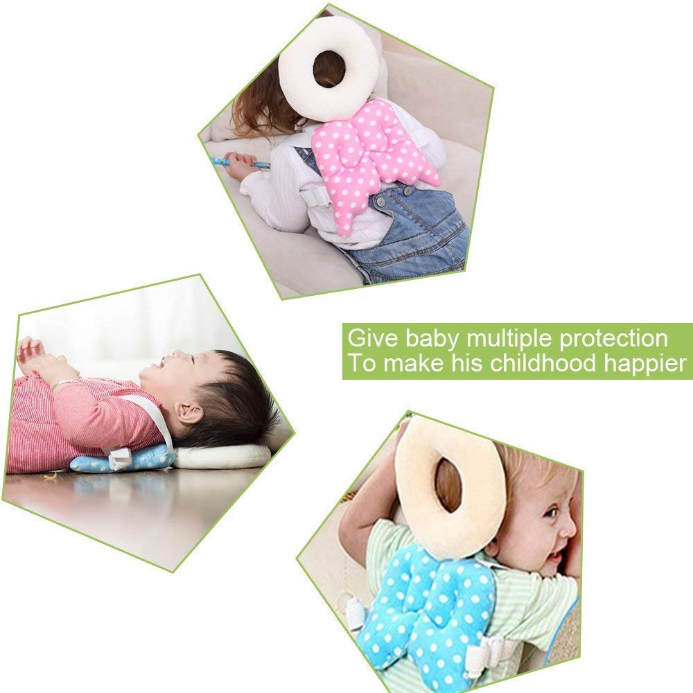 Cotton Baby Head Protector Baby Toddlers Head Safety Pad Cushion Baby Back Protection Prevent Toddlers Injured (Multicolor)