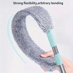 Gap Dust Cleaner Microfiber Duster for Bed Sofa High Ceilings Under Appliance Couch Fridge Furniture Cleaning Washable & Retractable Brush Stainless Steel Extension Long Handle Pole