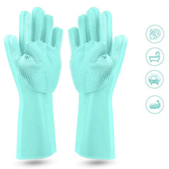 Cleaning Gloves | Reusable Heavy Duty Rubber Gloves for Household Cleaning, Dish Washing, Gardening & Car Washing | Blue (Pack of 2)