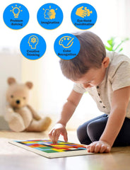 OYZEKX Wooden Russian Blocks Puzzles for Kids Adults, Wood Intelligence Kids Toys for 2-5 Years Boy,Wooden Puzzles Brain Teasers Toy Educational Gift for 7-10 Years