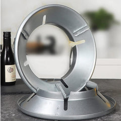 Gas Saver Burner Stand for Kitchen | Free 2 Steel Straws | Windproof, Anti Rust & Skid Design, High Temp Resistant | Metal | with 4 Supported Legs | Universal Fitting | Chula